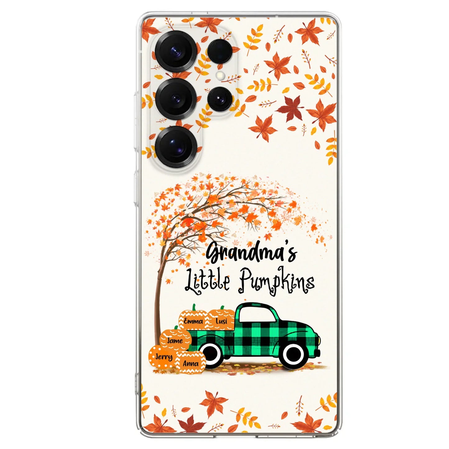 Custom Personalized Autumn Grandma's Pumpkins Phone Case - Gift For Grandma - Grandma's Little Pumpkins - Case For iPhone And Samsung