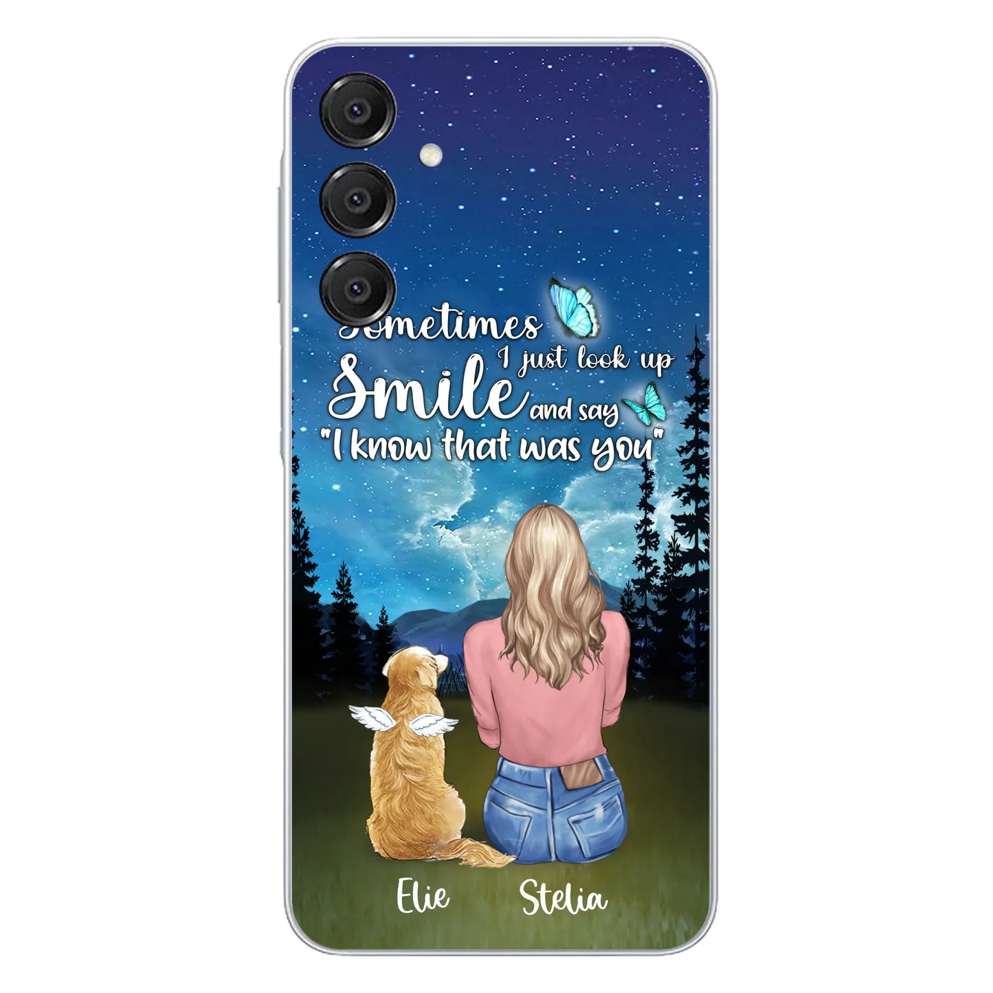 Custom Personalized Lost Pet Mom Phone Case - Girl With Upto 4 Pets - Phone Case For iPhone and Samsung - PU2YLV