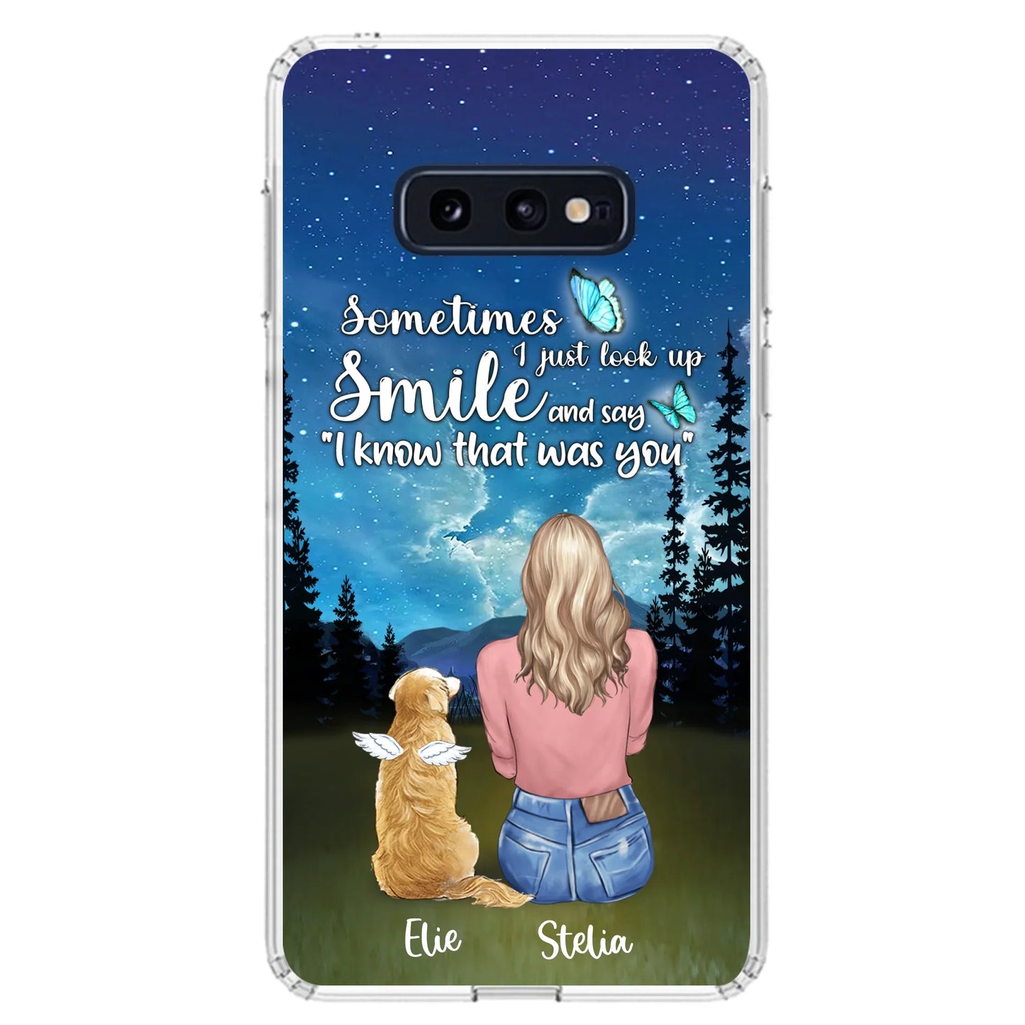 Custom Personalized Lost Pet Mom Phone Case - Girl With Upto 4 Pets - Phone Case For iPhone and Samsung - PU2YLV