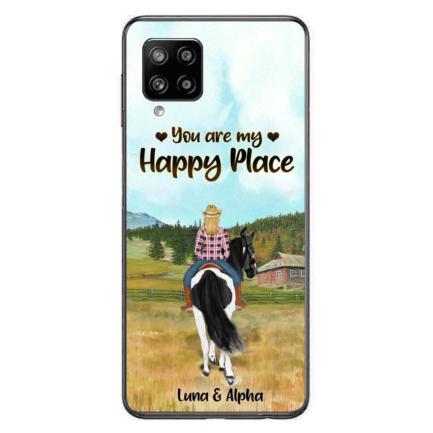 Custom Personalized Horse Riding Phone Case - You Are My Happy Place - Case Phone For iPhone And Samsung
