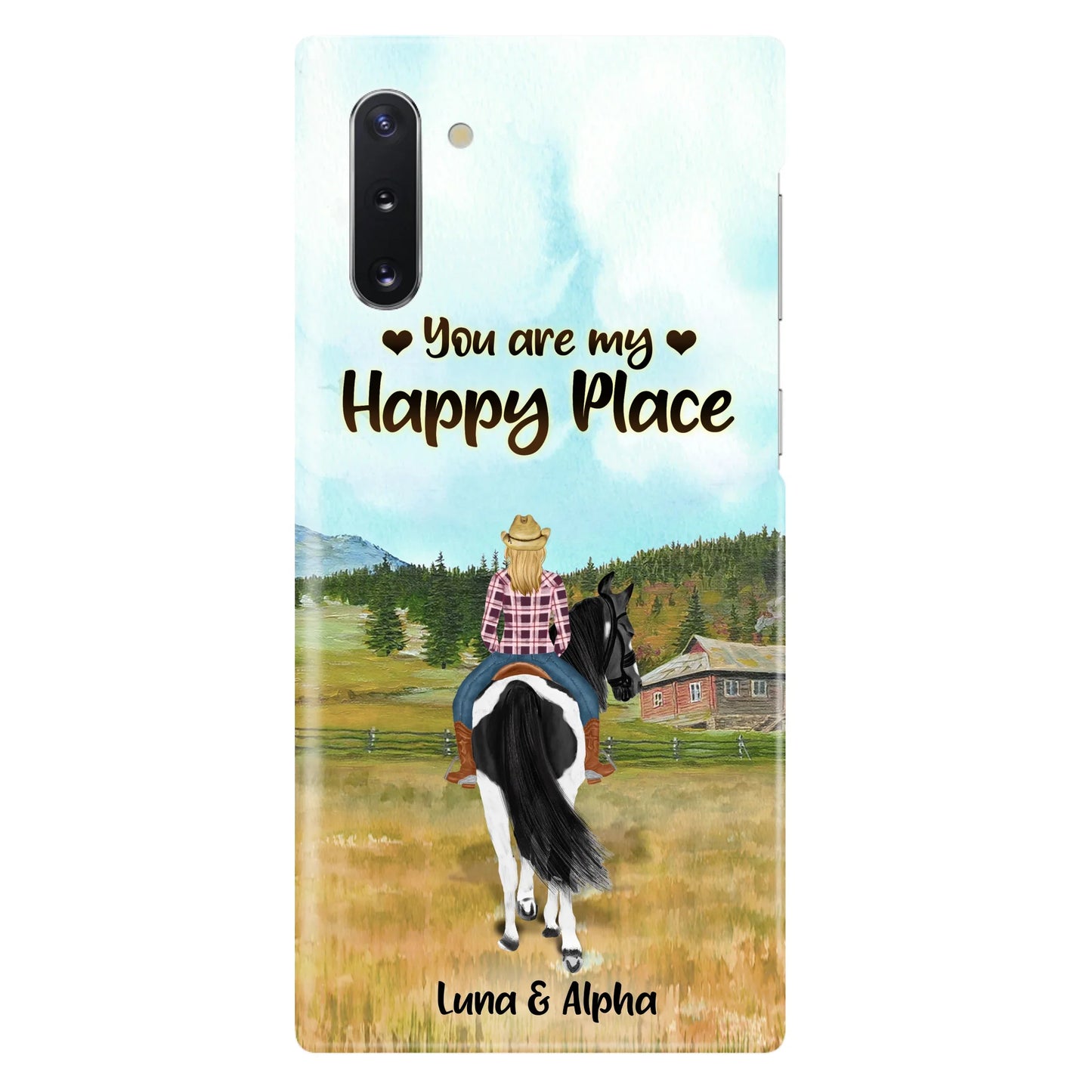 Custom Personalized Horse Riding Phone Case - You Are My Happy Place - Case Phone For iPhone And Samsung