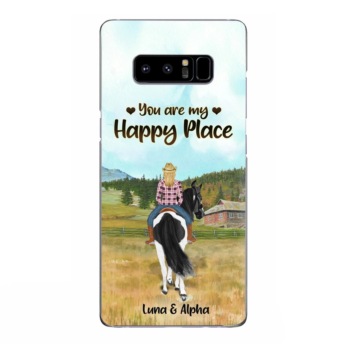Custom Personalized Horse Riding Phone Case - You Are My Happy Place - Case Phone For iPhone And Samsung