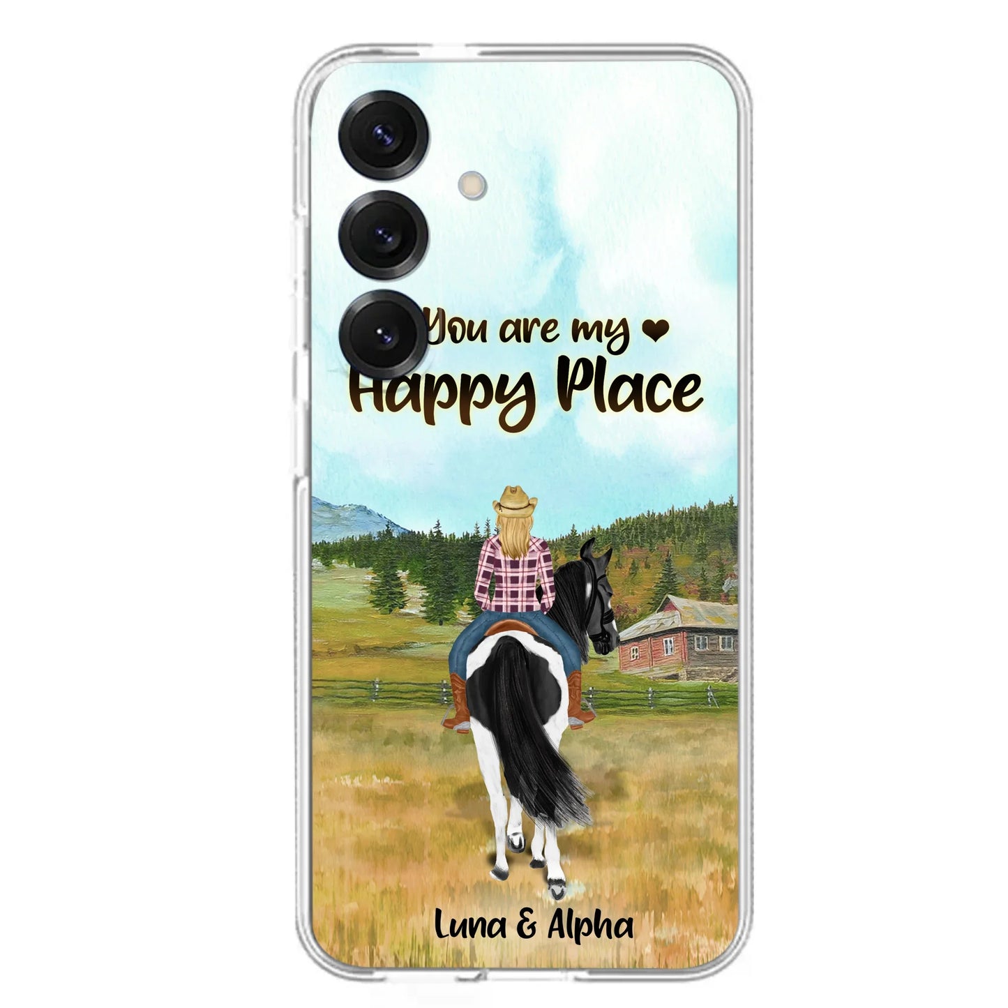 Custom Personalized Horse Riding Phone Case - You Are My Happy Place - Case Phone For iPhone And Samsung