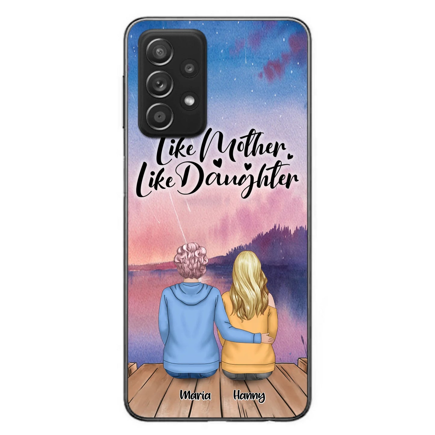 Custom Personalized Mom Phone Case - Gifts For Dog Lovers With Upto 3 Dogs - Like Mother Like Daughter