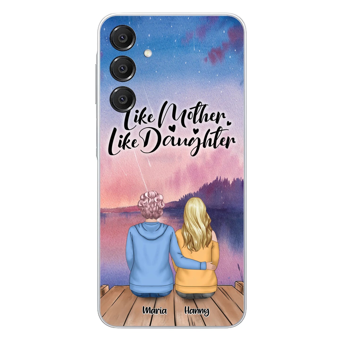 Custom Personalized Mom Phone Case - Gifts For Dog Lovers With Upto 3 Dogs - Like Mother Like Daughter