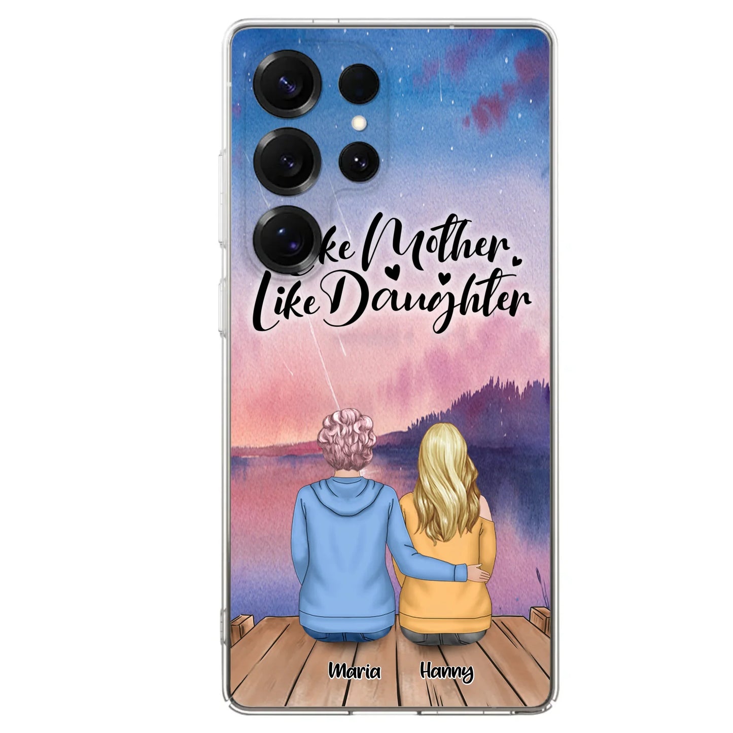Custom Personalized Mom Phone Case - Gifts For Dog Lovers With Upto 3 Dogs - Like Mother Like Daughter