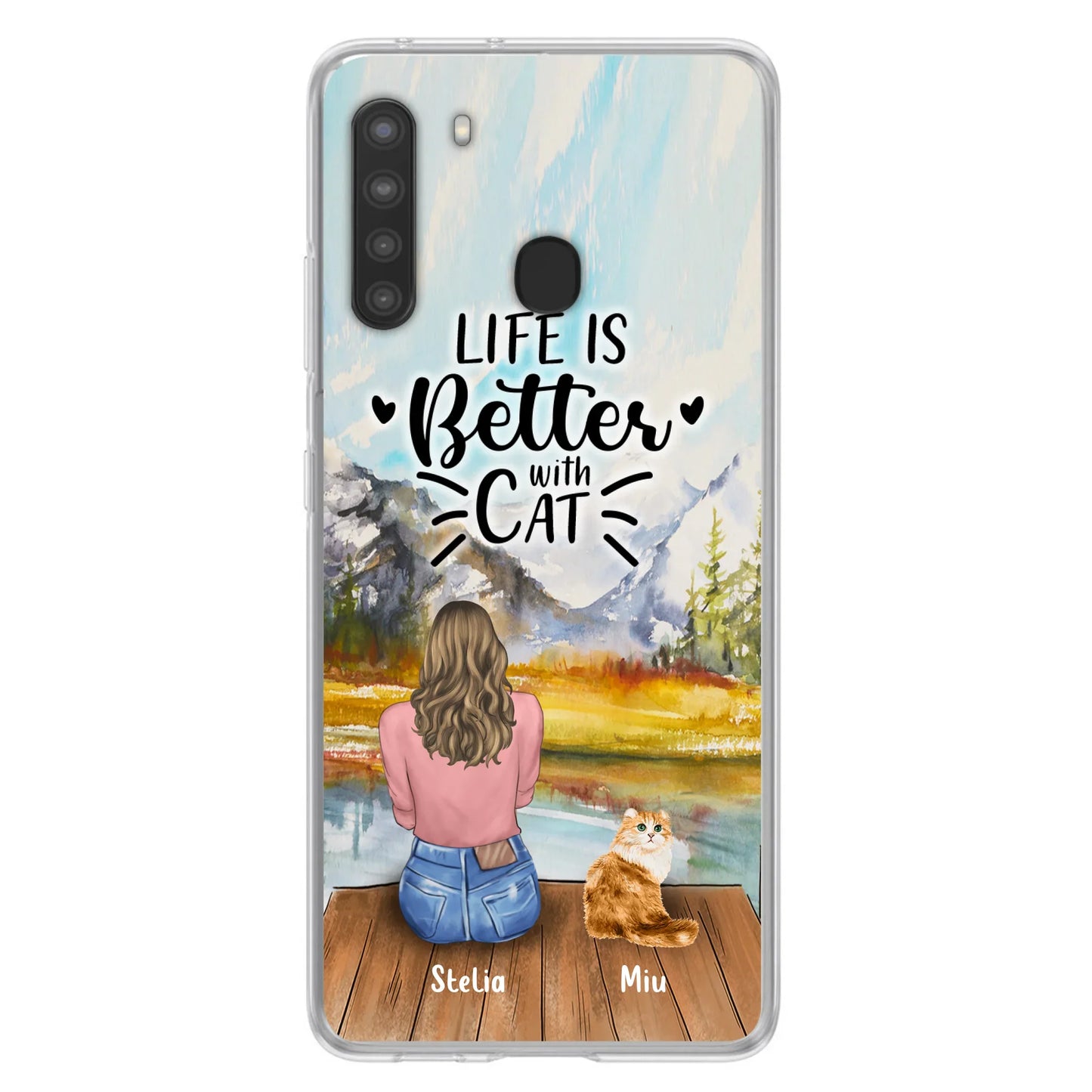 Custom Personalized Cat Mom Phone Case - Gifts For Cat Lovers With Upto 4 Cats - Home Is Where The Paws Are - Case For iPhone, Samsung