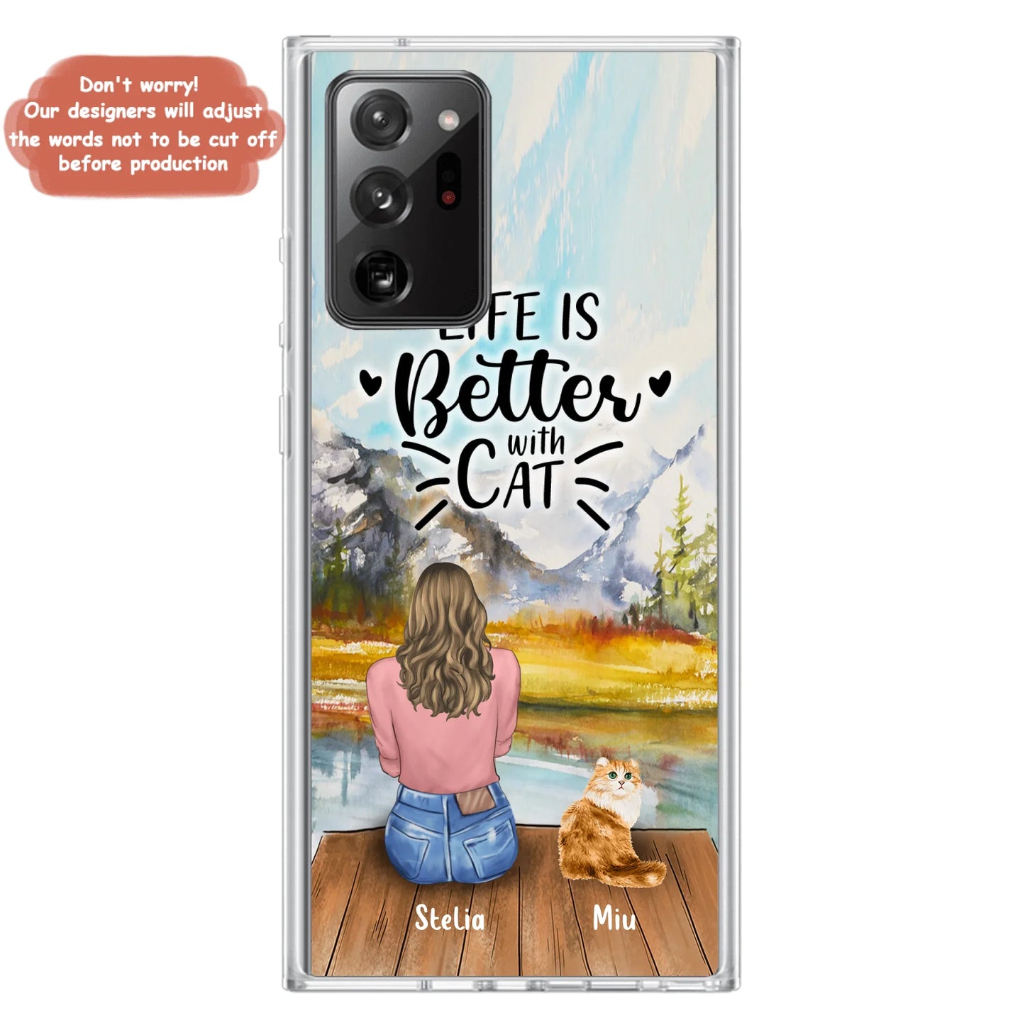 Custom Personalized Cat Mom Phone Case - Gifts For Cat Lovers With Upto 4 Cats - Home Is Where The Paws Are - Case For iPhone, Samsung