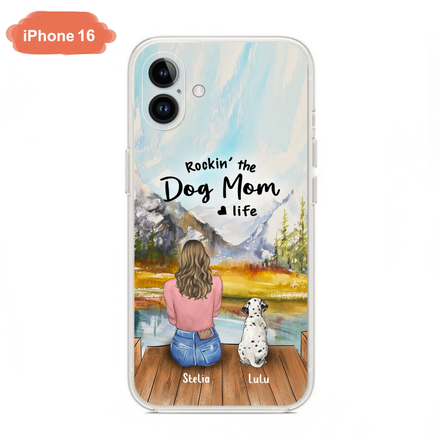 Custom Personalized Dog Mom Phone Case - Gifts For Dog Lovers With Upto 4 Dogs - Rockin' The Dog Mom Life - Case For iPhone, Samsung And Xiaomi