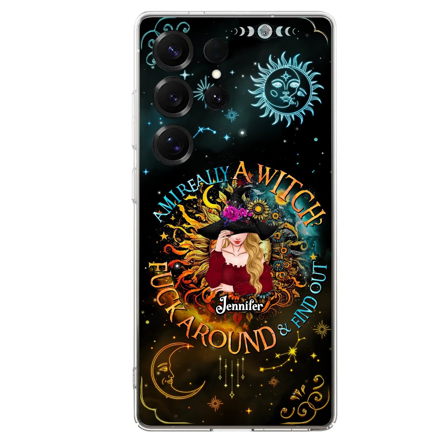 Custom Personalized Witch Phone Case - Gift Idea For Halloween/Witch Lovers - Am I Really A Witch Fuck Around & Find Out - Case For iPhone &  Samsung