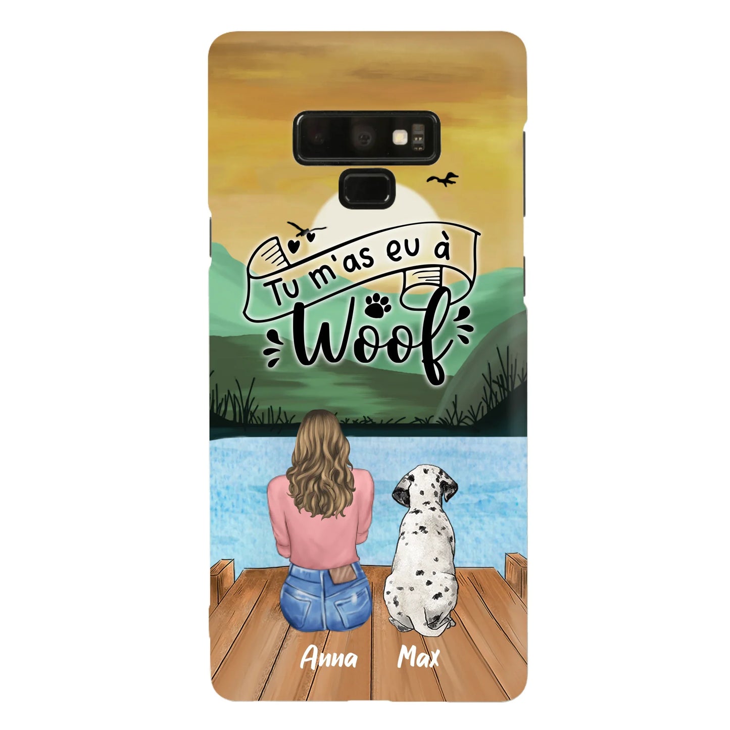 Custom Personalized Dog Mom Phone Case - Gifts For Dog Lover/ Mother's Day With Upto 5 Dogs - Tu m'á eu à Woof