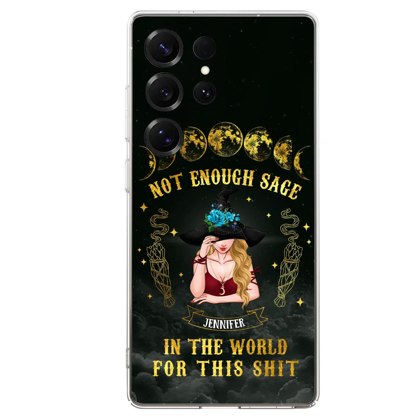 Custom Personalized Witch Phone Case - Gift For Halloween/Witch - Not Enough Sage In The World - Case for iPhone/Samsung