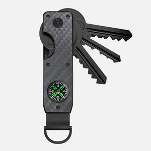 Black carbon fiber with compas