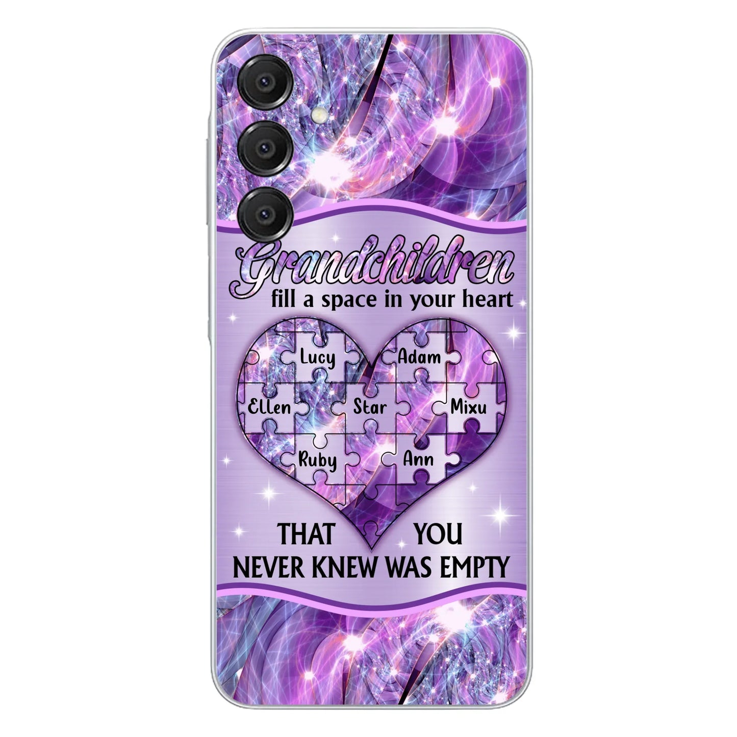 Custom Personalized Grandchildren Phone Case - Upto 7 Kids - Mother's Day Gift Idea For Grandma - Grandchildren Fill A Space In Your Heart That You Never Knew Was Empty - Case For iPhone And Samsung