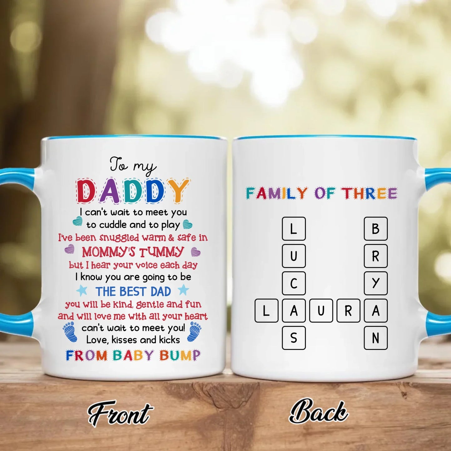 Personalized To My Daddy Accent Mug - Gift Idea To Dad - I Can't Wait To Meet You
