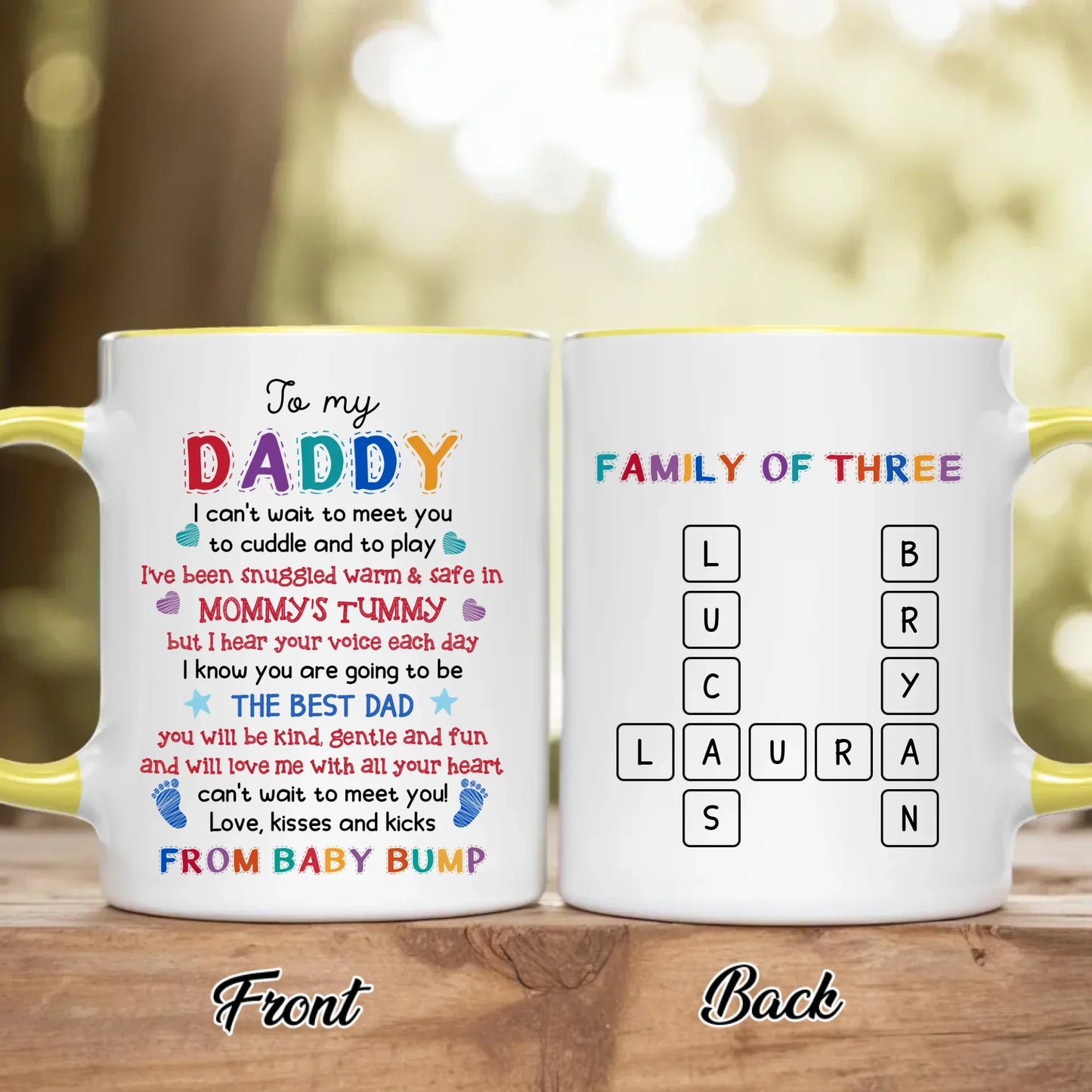 Personalized To My Daddy Accent Mug - Gift Idea To Dad - I Can't Wait To Meet You