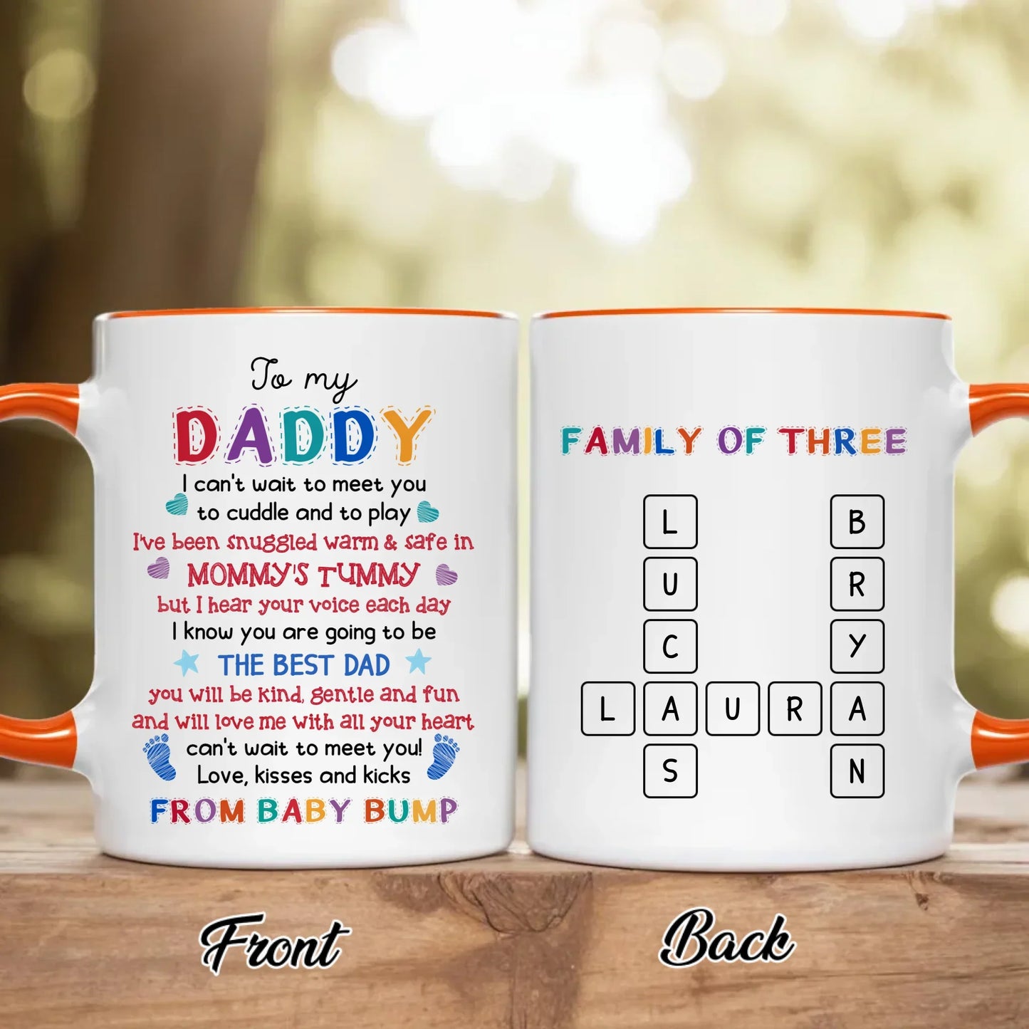 Personalized To My Daddy Accent Mug - Gift Idea To Dad - I Can't Wait To Meet You