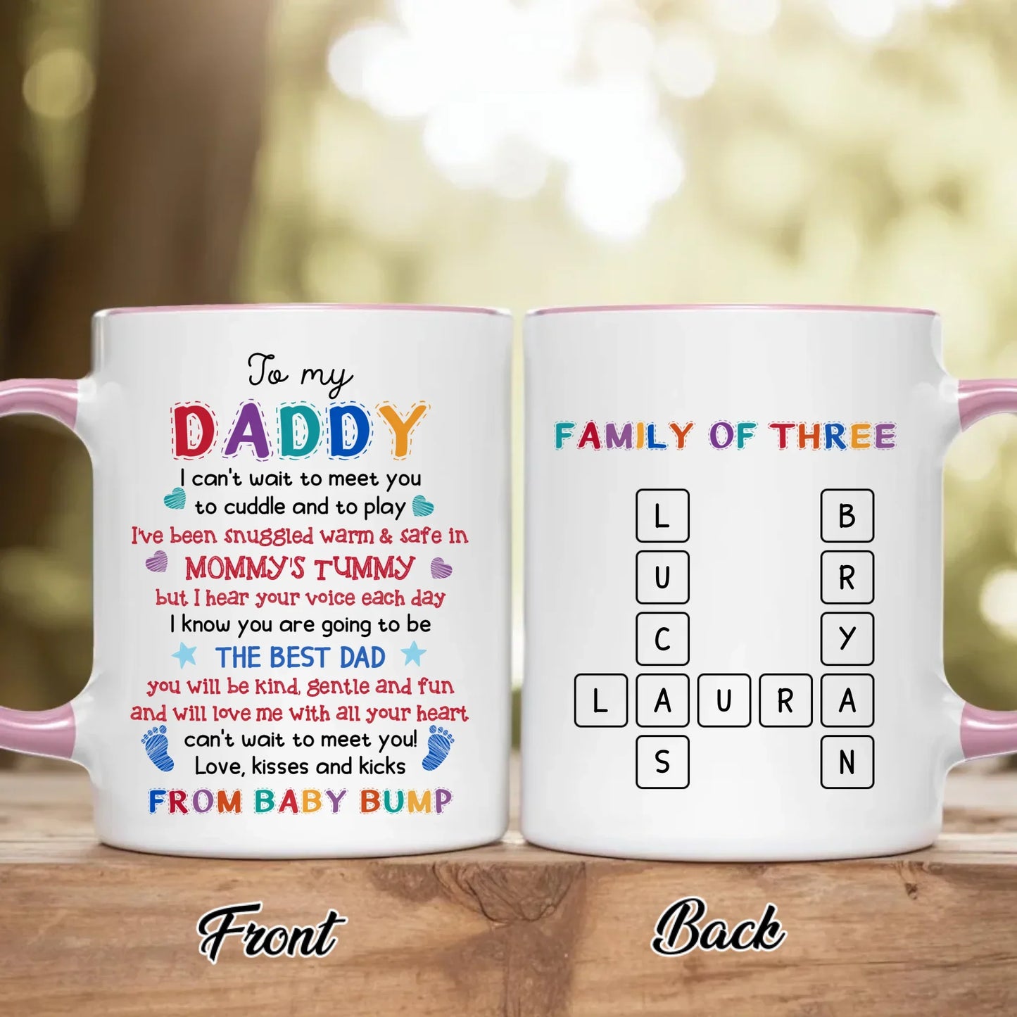 Personalized To My Daddy Accent Mug - Gift Idea To Dad - I Can't Wait To Meet You