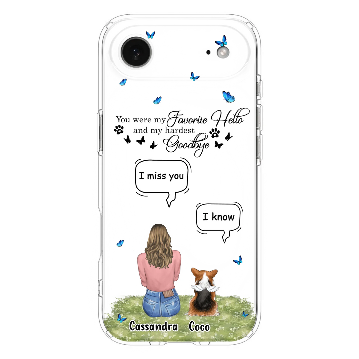 Personalized Pet Phone Case - Upto 4 Pets - Mother's Day Gift Idea For Couple/Dog/Cat Lover - You Were My Favorite Hello - Case For iPhone/Samsung