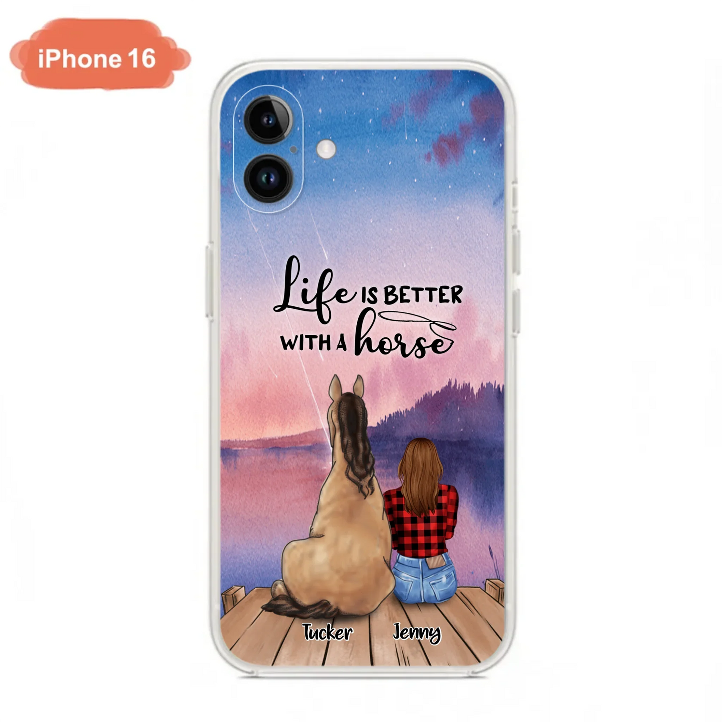 Personalized Horse/Dog Mom Phone Case - Upto 2 Horses and 3 Dogs - 9AGKN2