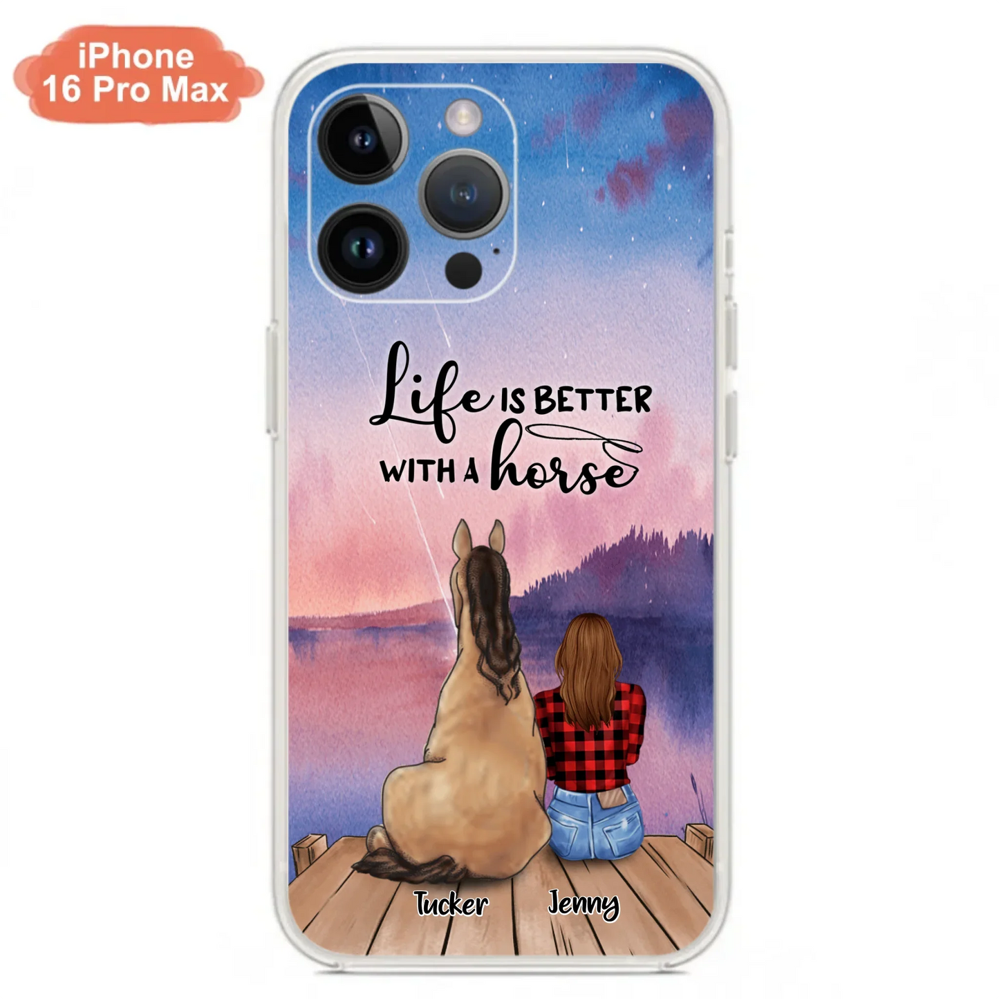 Personalized Horse/Dog Mom Phone Case - Upto 2 Horses and 3 Dogs - 9AGKN2
