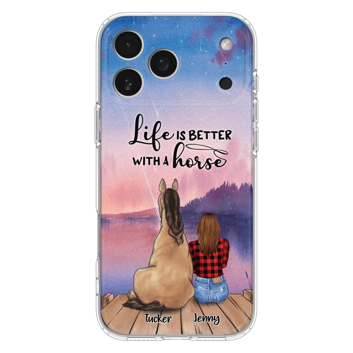 Personalized Horse/Dog Mom Phone Case - Upto 2 Horses and 3 Dogs - 9AGKN2