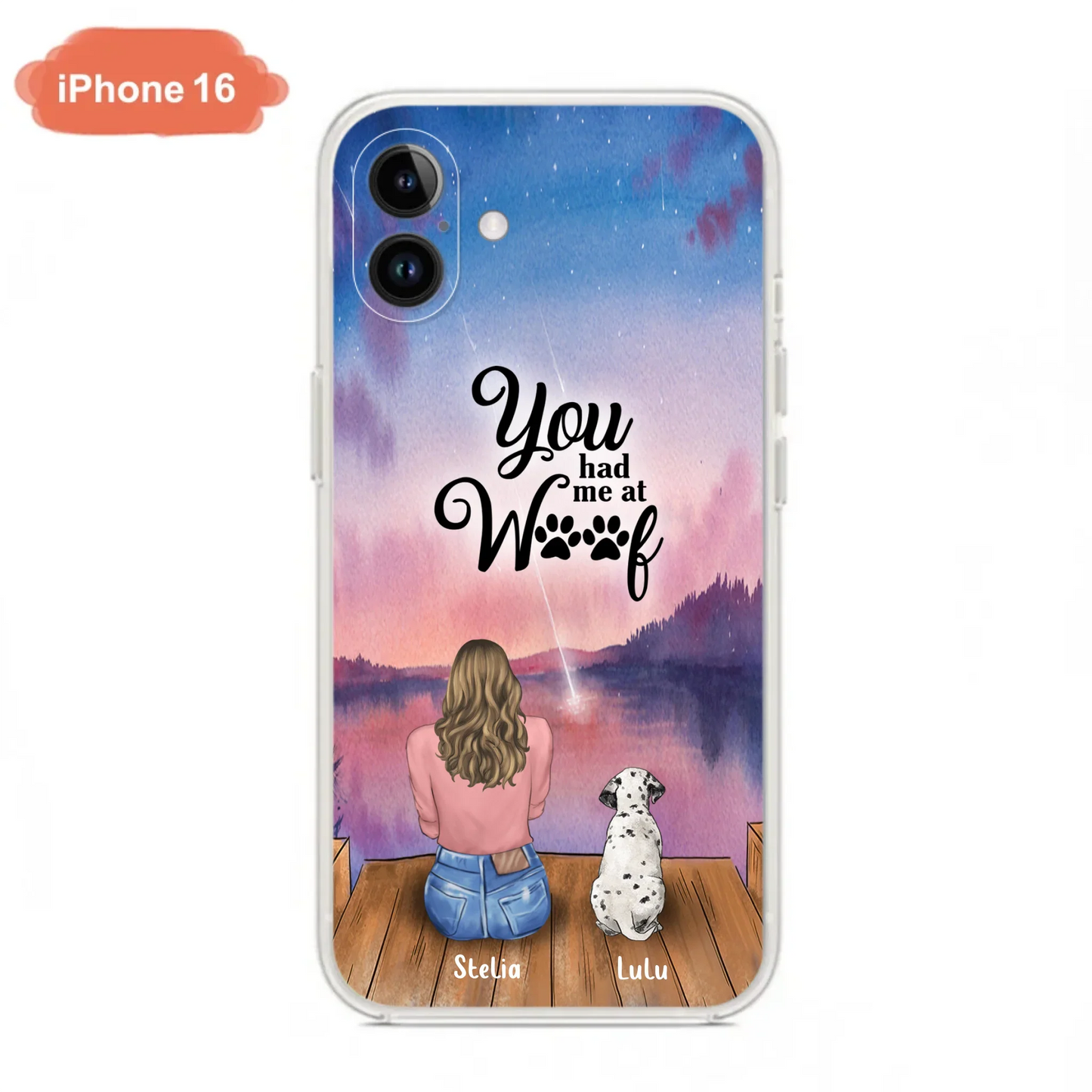 Custom Personalized Dog Mom Phone Case - Gifts For Dog Lovers With Upto 4 Dogs - You Had Me At Woof - Case For iPhone, Samsung
