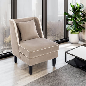 Tan + Upholstered