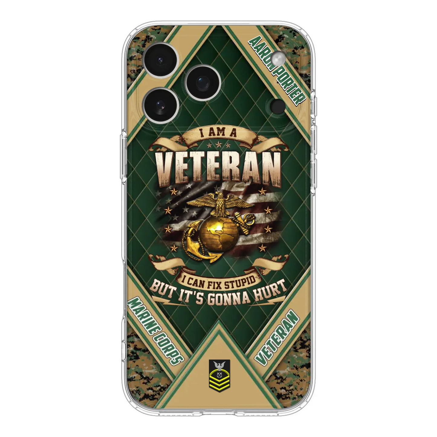 Custom Personalized Veteran Phone Case - Gift Idea For Veteran -  I Am A veteran I Can Fix Stupid
But It's Gonna Hurt - Case For iPhone And Samsung