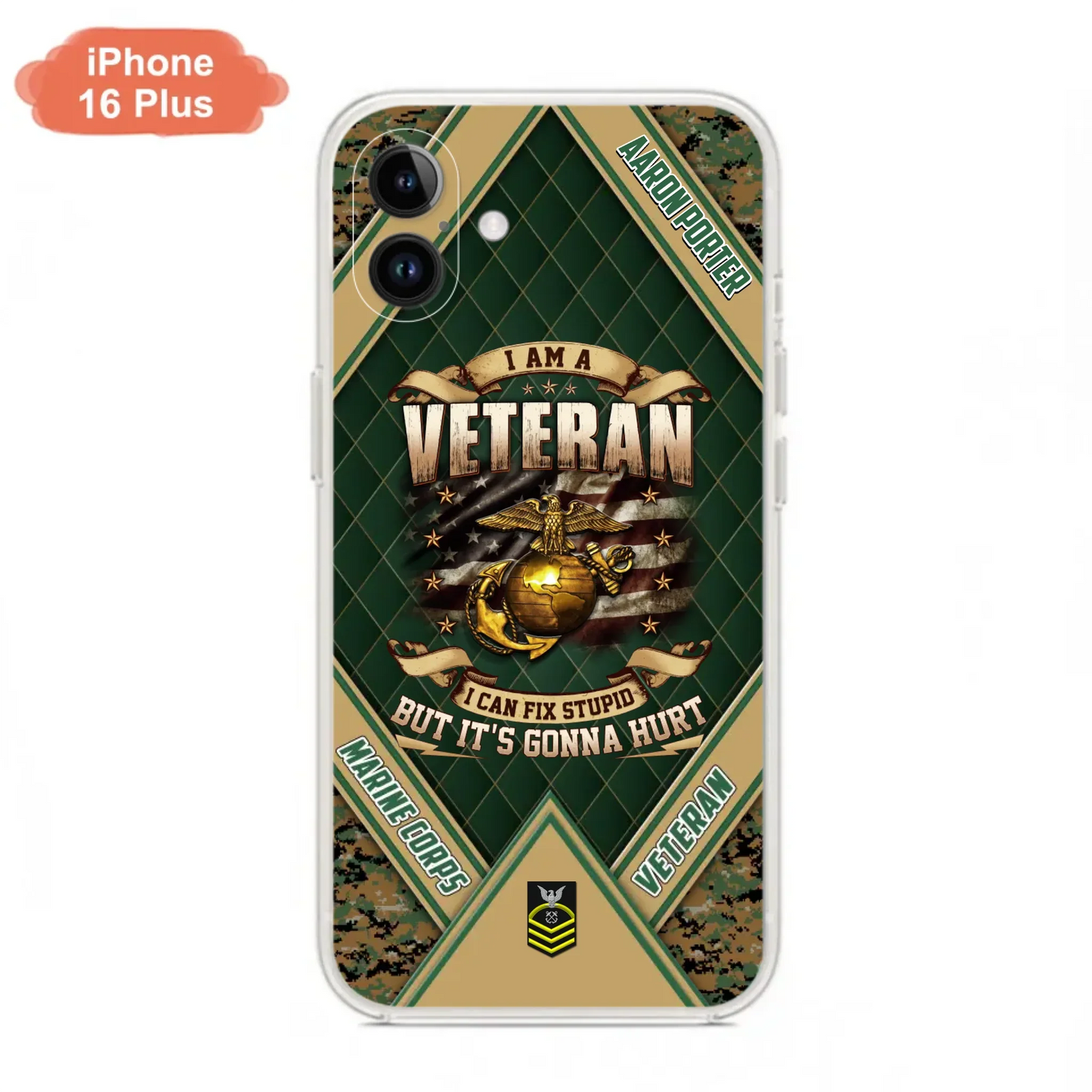 Custom Personalized Veteran Phone Case - Gift Idea For Veteran -  I Am A veteran I Can Fix Stupid
But It's Gonna Hurt - Case For iPhone And Samsung