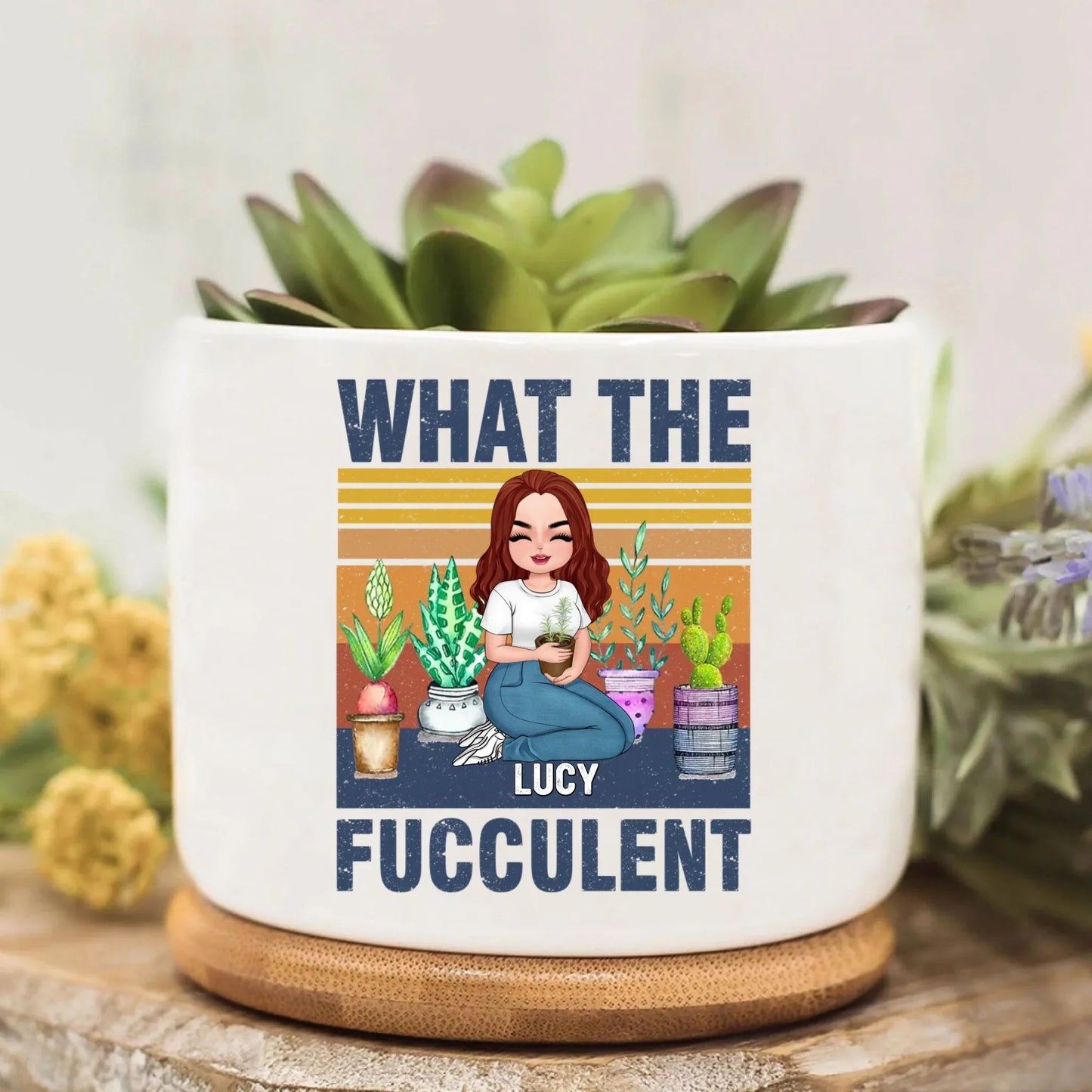 Custom Personalized Plant Pot - Gift for the Plant Lovers/Mother's Day - What The Fucculent