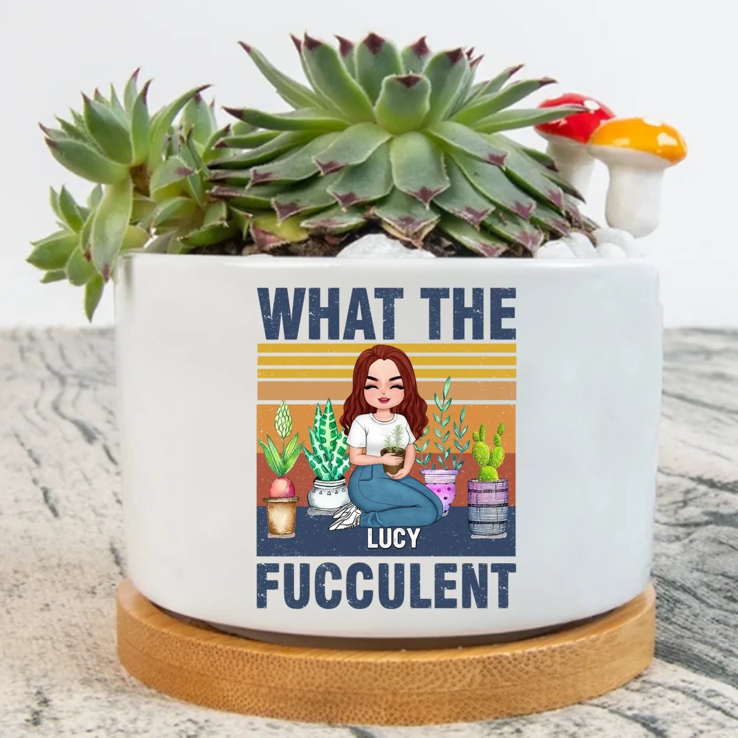 Custom Personalized Plant Pot - Gift for the Plant Lovers/Mother's Day - What The Fucculent