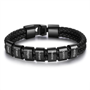Seven beads bracelet black