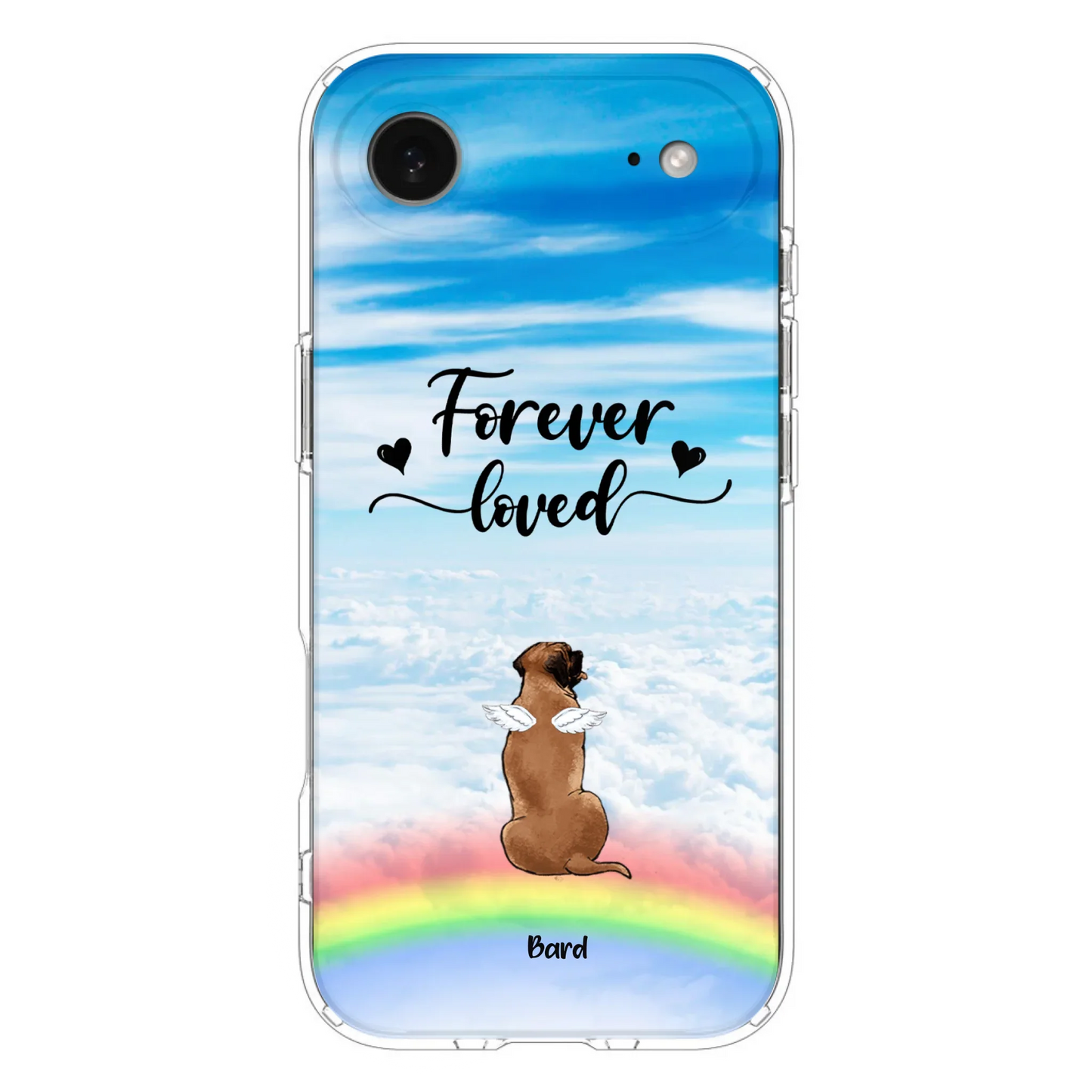 Custom Personalized Memorial Pets Phone Case - Upto 5 Pets - Memorial Gift For Dog Lovers/Cat Lovers - Forever Loved - Phone Case For iPhone And Samsung - AXSIO5