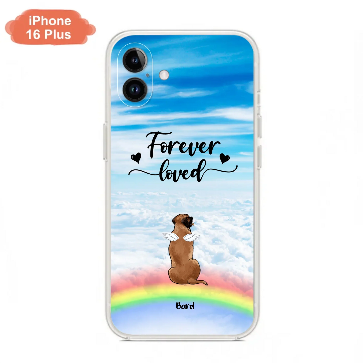 Custom Personalized Memorial Pets Phone Case - Upto 5 Pets - Memorial Gift For Dog Lovers/Cat Lovers - Forever Loved - Phone Case For iPhone And Samsung - AXSIO5