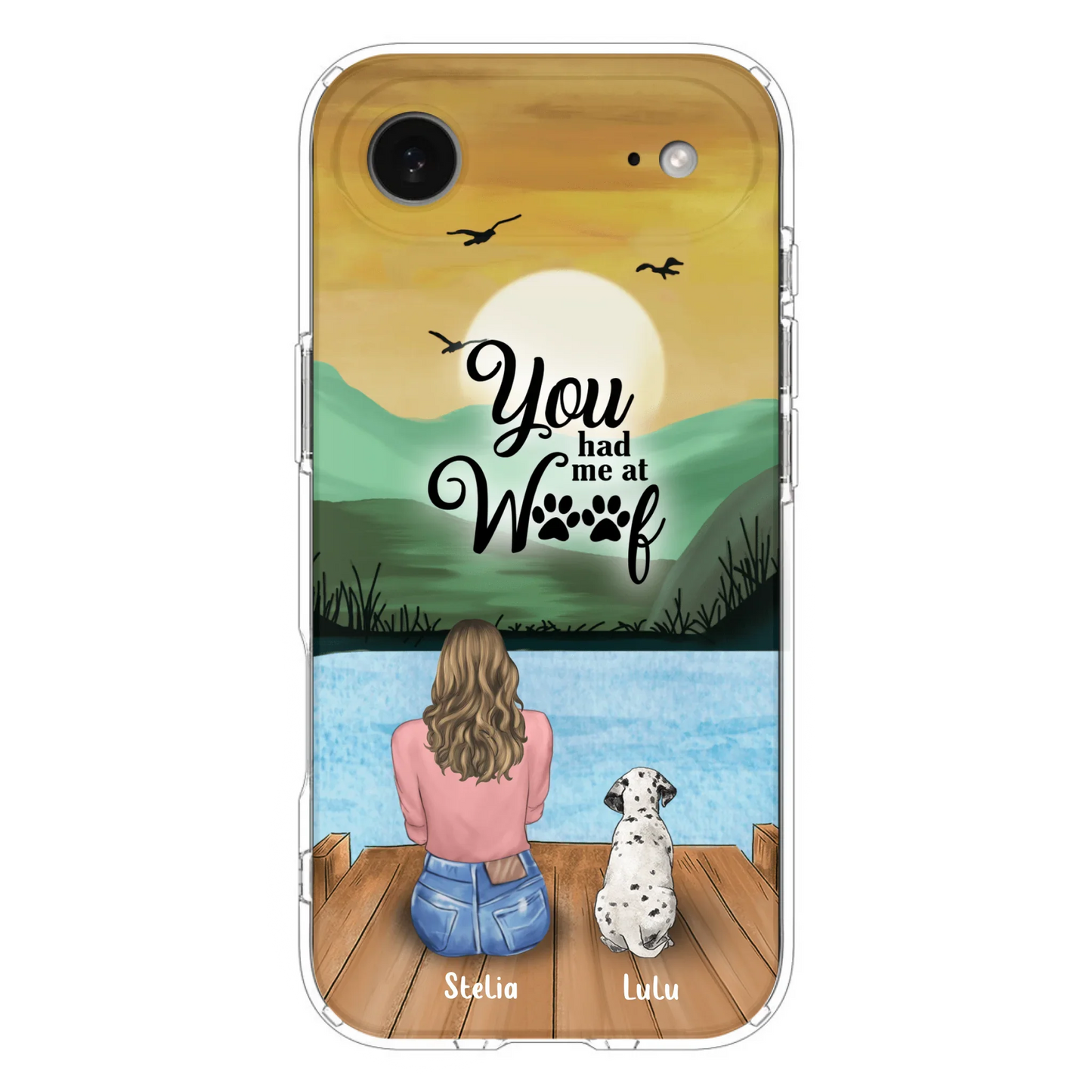 Custom Personalized Dog Mom Phone Case - Gifts For Dog Lover With Upto 4 Dogs - You Had Me At Woof