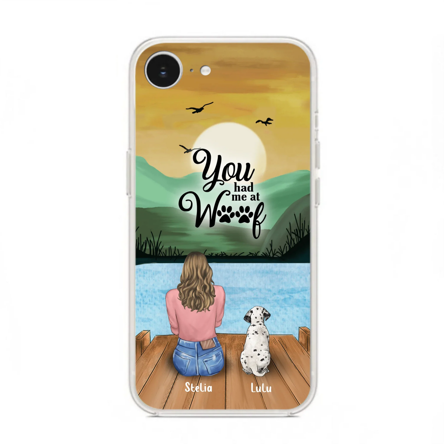 Custom Personalized Dog Mom Phone Case - Gifts For Dog Lover With Upto 4 Dogs - You Had Me At Woof