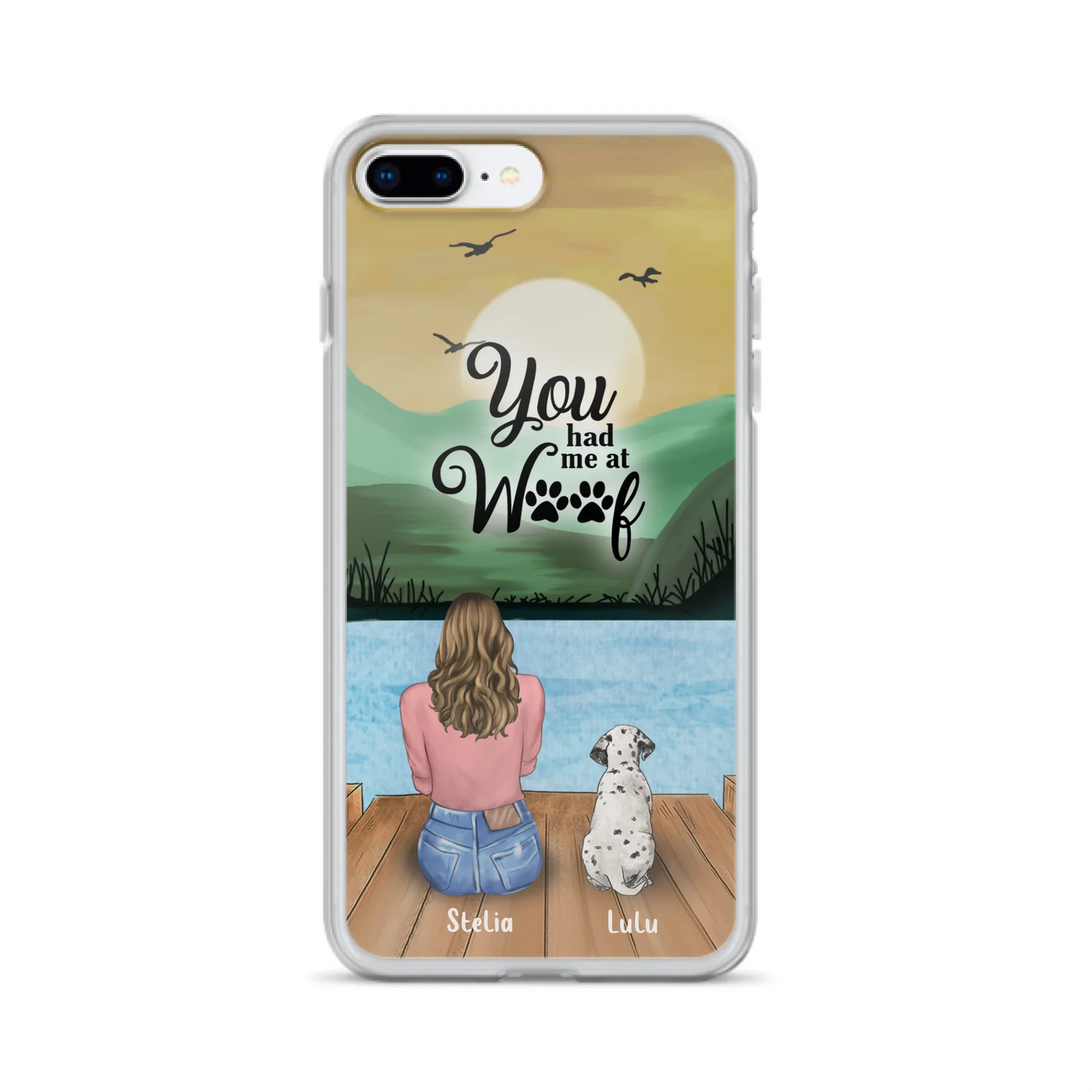 Custom Personalized Dog Mom Phone Case - Gifts For Dog Lover With Upto 4 Dogs - You Had Me At Woof