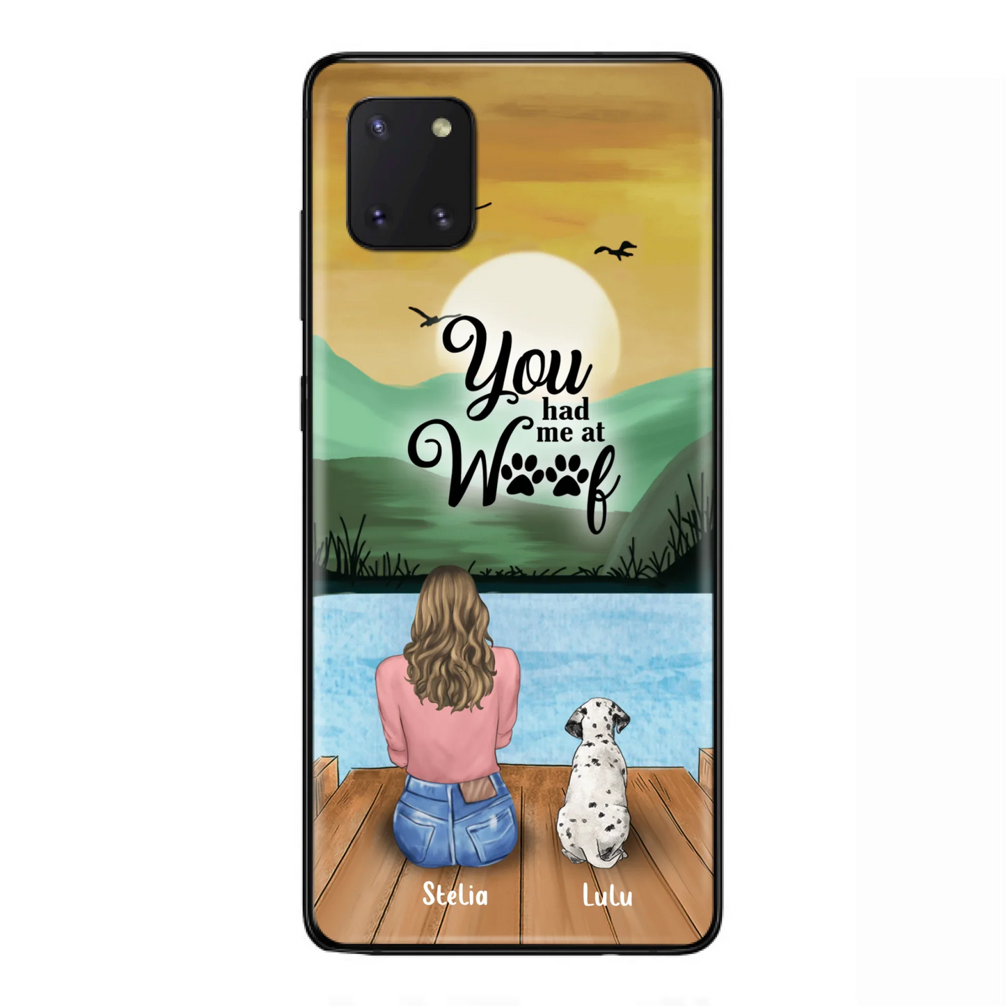 Custom Personalized Dog Mom Phone Case - Gifts For Dog Lover With Upto 4 Dogs - You Had Me At Woof