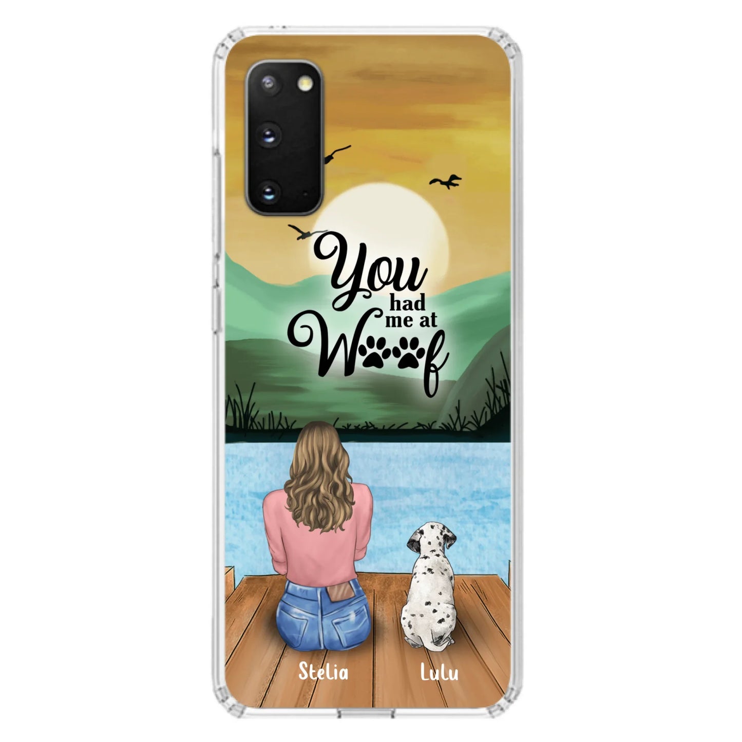 Custom Personalized Dog Mom Phone Case - Gifts For Dog Lover With Upto 4 Dogs - You Had Me At Woof