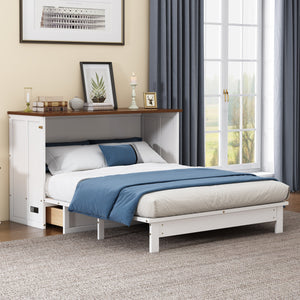 White+Walnut + Wood + Queen