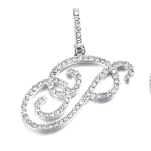 Silver single letter P