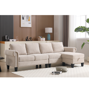 Beige+Wood+Modern+4 Seat