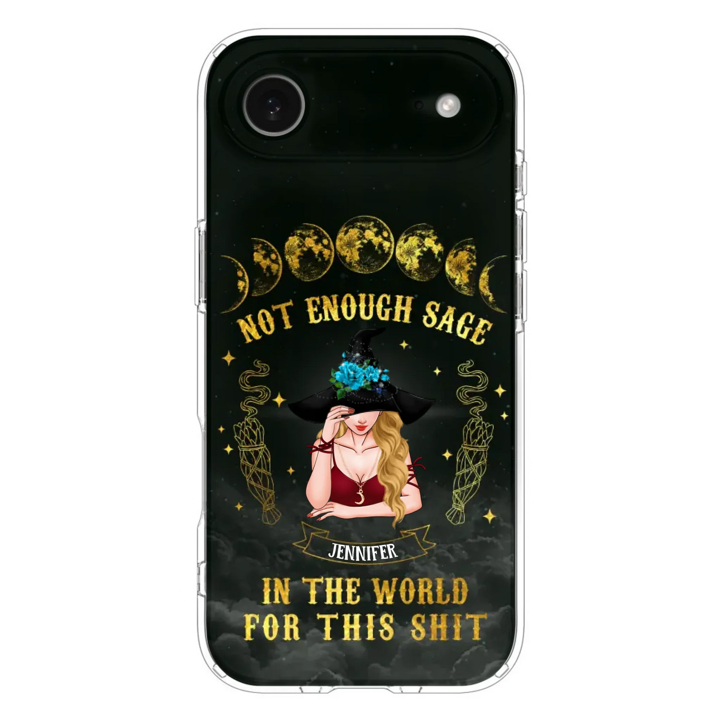 Custom Personalized Witch Phone Case - Gift For Halloween/Witch - Not Enough Sage In The World - Case for iPhone/Samsung