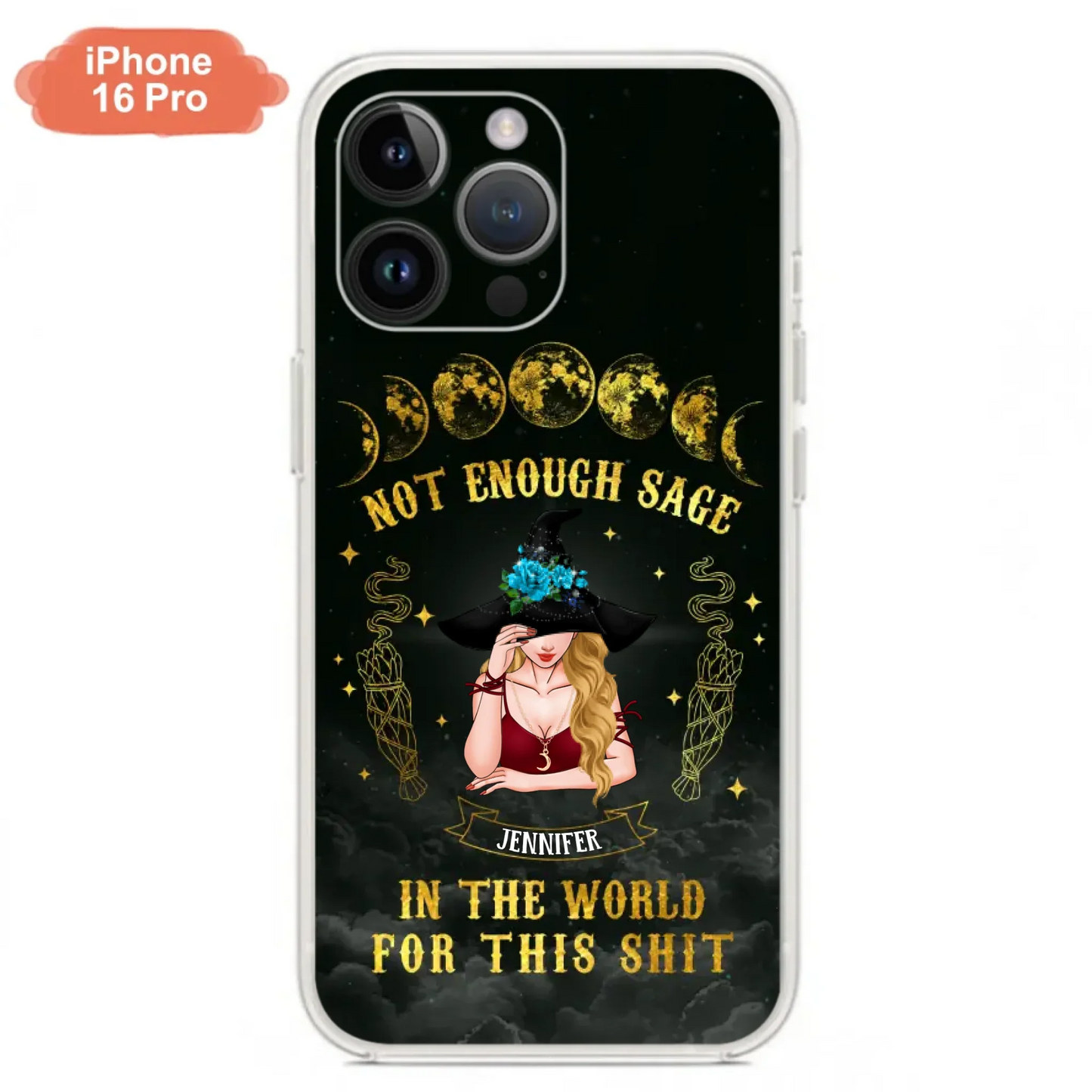 Custom Personalized Witch Phone Case - Gift For Halloween/Witch - Not Enough Sage In The World - Case for iPhone/Samsung