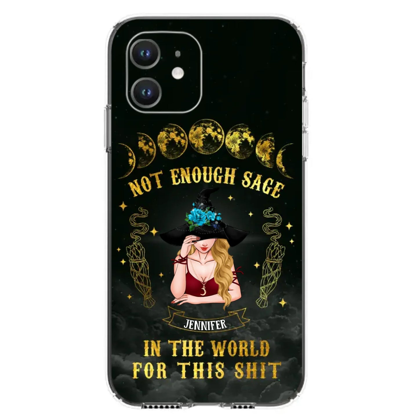 Custom Personalized Witch Phone Case - Gift For Halloween/Witch - Not Enough Sage In The World - Case for iPhone/Samsung