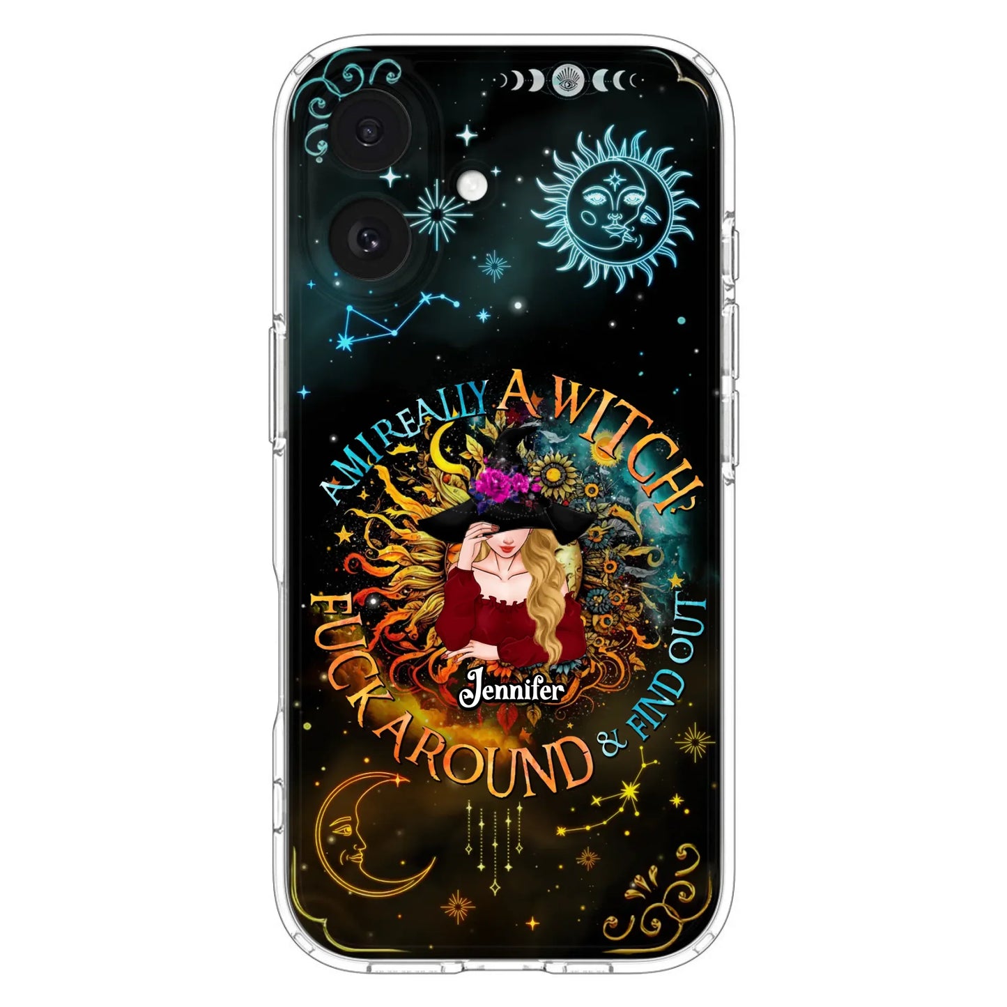 Custom Personalized Witch Phone Case - Gift Idea For Halloween/Witch Lovers - Am I Really A Witch Fuck Around & Find Out - Case For iPhone &  Samsung