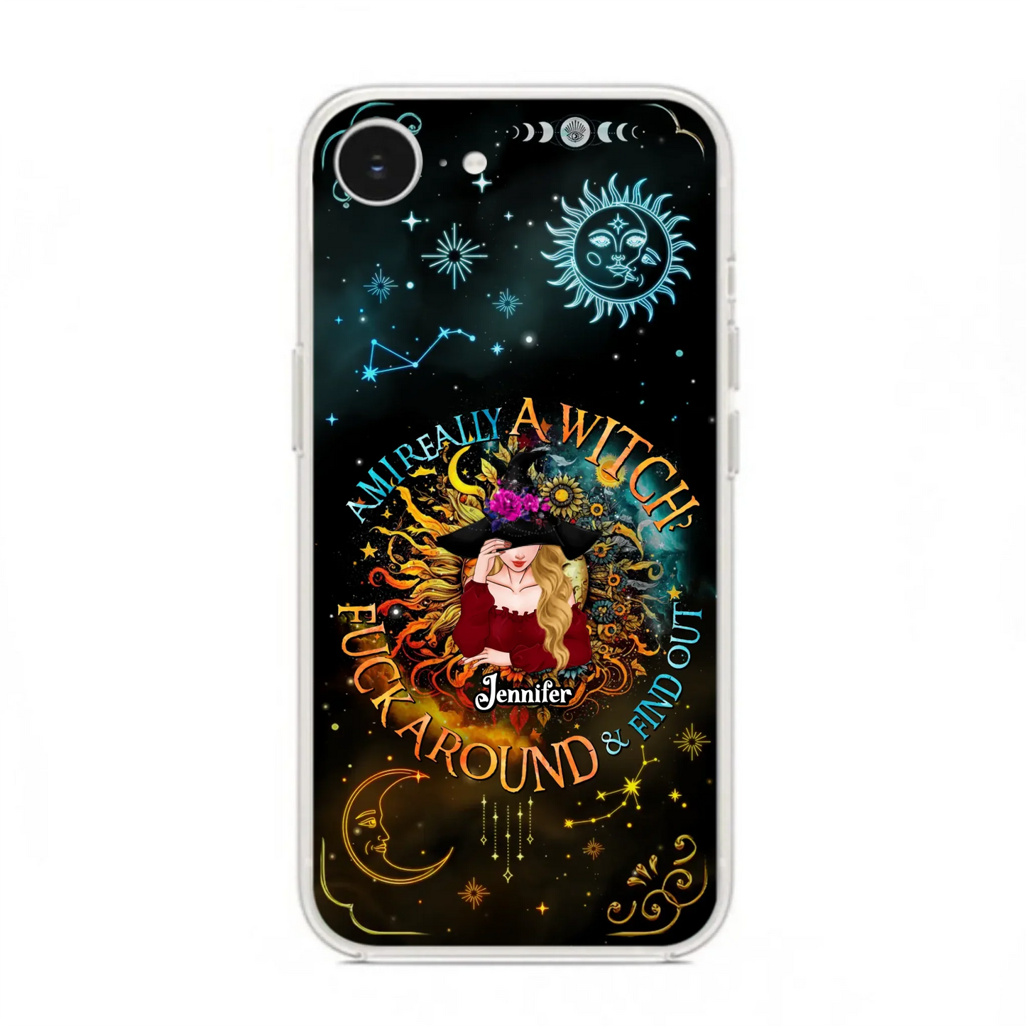 Custom Personalized Witch Phone Case - Gift Idea For Halloween/Witch Lovers - Am I Really A Witch Fuck Around & Find Out - Case For iPhone &  Samsung