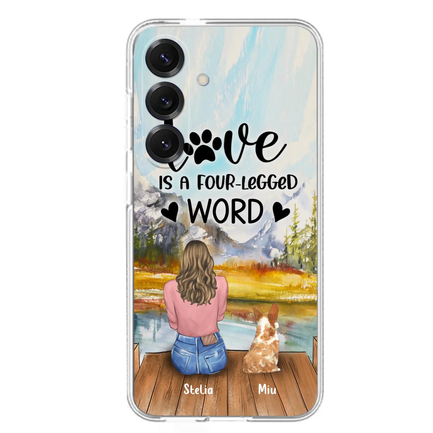 Custom Personalized Pet Mom/Pet Dad Phone Case - Gift for Dog Lovers/Cat Lovers - Up to 4 Pets - Life is better with fur babies