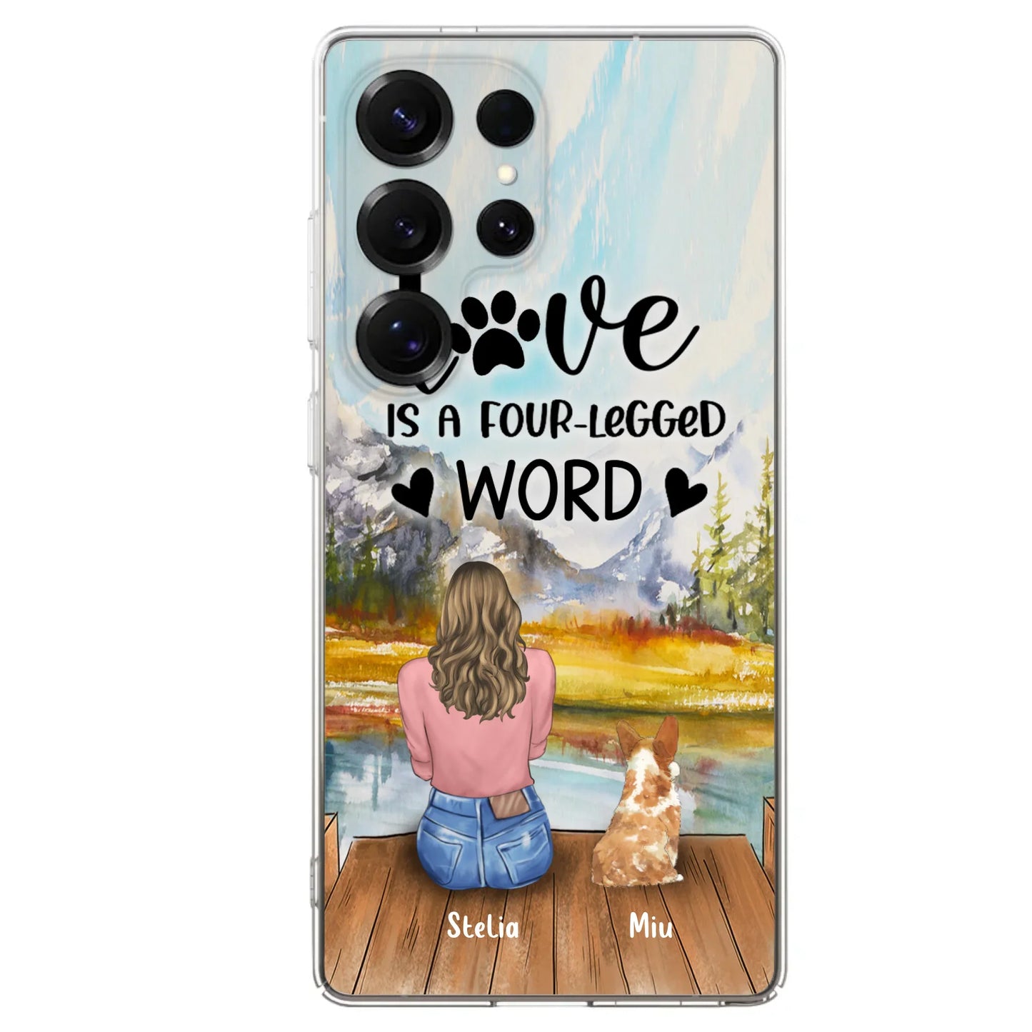Custom Personalized Pet Mom/Pet Dad Phone Case - Gift for Dog Lovers/Cat Lovers - Up to 4 Pets - Life is better with fur babies